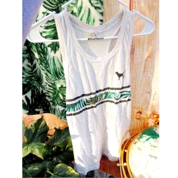 Victoria’s Secret PINK fern print tank top 🌿 - Picture 2 of 5